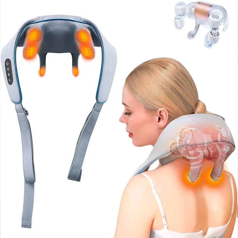 Massageador Elétrico Muscular – Para Pescoço, Costas e Corpo, Alívio de Tensões e Relaxamento Completo
