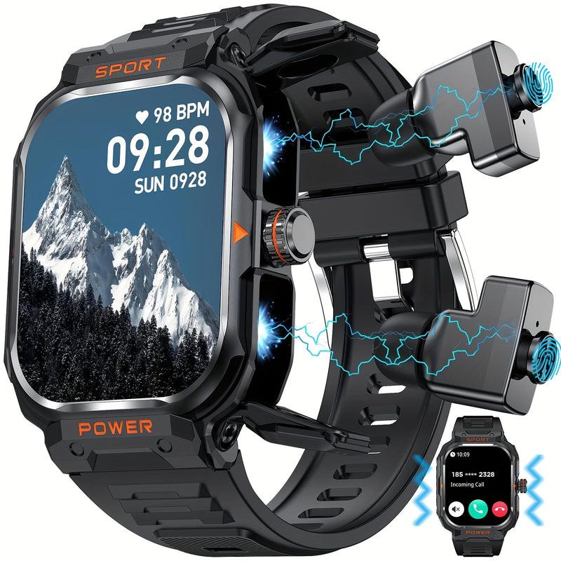 Relógio Smartwatch GT55 + 2 fones a Prova D'agua Embutidos