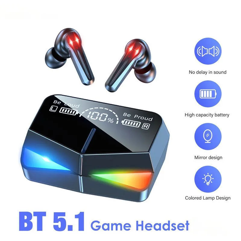 Fones de Ouvido Bluetooth Sem Fio M28 – Estéreo, Controle de Toque, Redução de Ruído e À Prova d'Água