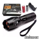 Lanterna Tática X900 Profissional Com Zoom Militar, Alta Potência E Resistência
