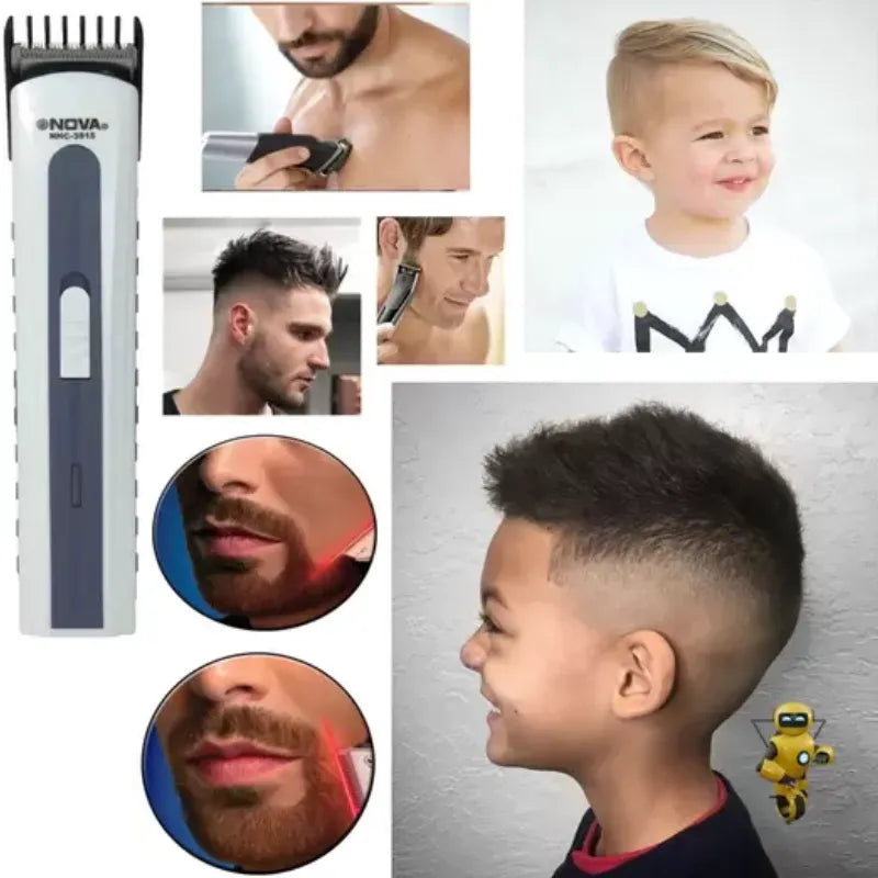 Máquina de Cortar Barba Cabelo Portátil 3915 Bivolt Recarregável