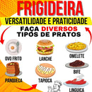 Frigideira Antiaderente com 3 Divisórias – Ideal para Fritar Ovos, Bacon, Carne, Frango e Lanches Multiuso