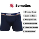 Kit 5 Cueca Boxer Masculina Microfibra Somellos