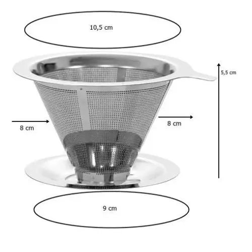 Coador Filtro de Café em Aço Inox 101