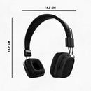 Fone de Ouvido Bluetooth 5.0 Couro LED Luminoso Estéreo