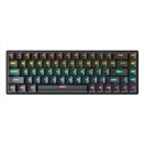 Teclado Mecânico Gamer/Office com Fio – Iluminação RGB LED, 68 Teclas Compactas e Alto Desempenho
