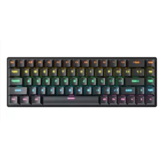 Teclado Mecânico Gamer/Office com Fio – Iluminação RGB LED, 68 Teclas Compactas e Alto Desempenho