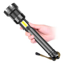 Super Lanterna Tática Potente Com Zoom Led Usb Recarregável Profissional Camping X936