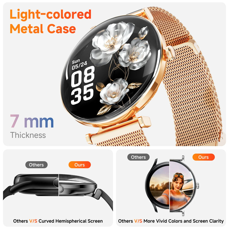 Smartwatch Feminino V92 com Tela AMOLED 1.43” – Estilo, Saúde e Tecnologia no seu Pulso