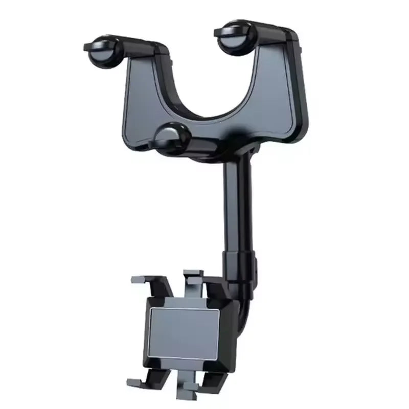 Suporte Universal para Celular em Espelho Retrovisor – 360° Ajustável, Fixação Segura para Smartphone e GPS