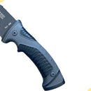 Machado Tático Preto Militar Texturizado com Bainha Protetora e Cabo Antideslizante