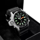 Relógio Masculino Clássico de Mergulhador Profissional Aqualand Funcional Digital e Quartzo À prova d'água