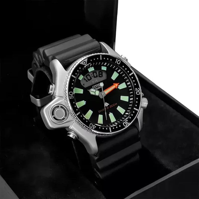 Relógio Masculino Clássico de Mergulhador Profissional Aqualand Funcional Digital e Quartzo À prova d'água