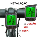 SKYTUR- Velocimetro p/ Bicicleta Bike Ideal p/ Ciclismo/Passeio Sensor Luz Led Noturna Sd563
