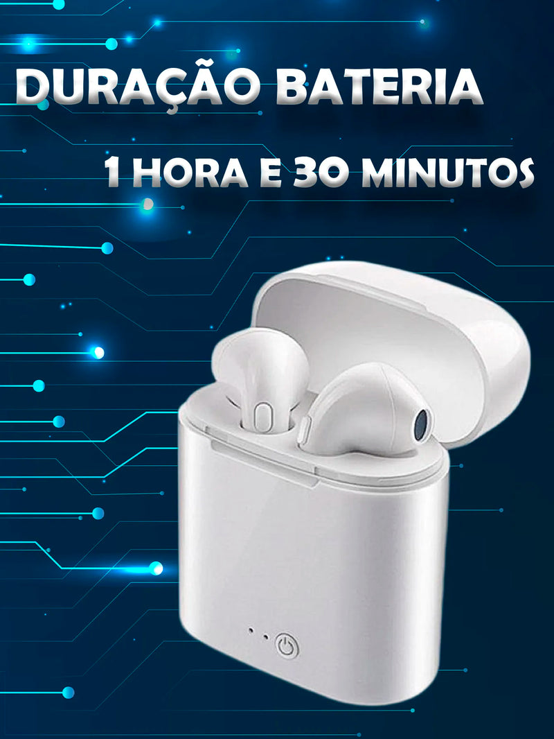 Fone de ouvido i7mini sem fio Bluetooth 5.1 Estéreo HiFi Cancelamento de Ruído