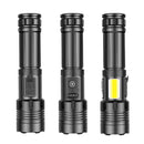 Super Lanterna Tática Potente Com Zoom Led Usb Recarregável Profissional Camping X936