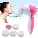 Escova Elétrica Facial 5 em 1 com Massageador, Esponja de Limpeza, Esfoliação e Skincare Profundo