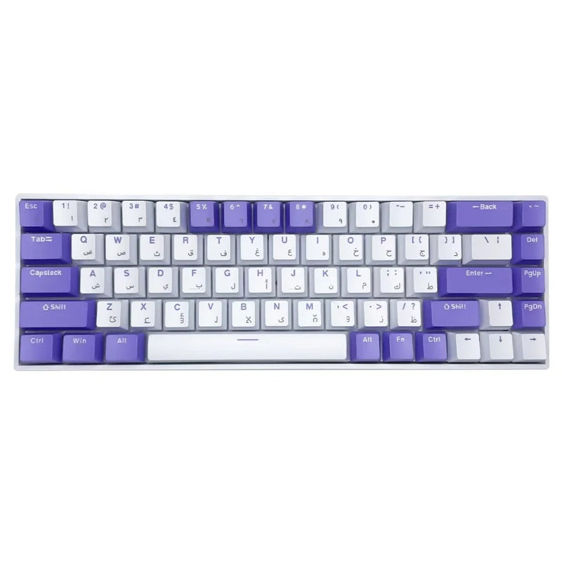 Teclado Mecânico Gamer/Office com Fio – Iluminação RGB LED, 68 Teclas Compactas e Alto Desempenho