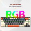 Teclado Mecânico Gamer/Office com Fio – Iluminação RGB LED, 68 Teclas Compactas e Alto Desempenho