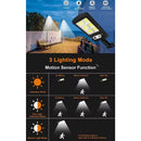 Luminária Solar Mini Sensor Movimento Controle Remoto 60W Iluminação LED Externa Jardim Varanda Sustentável Recarregável