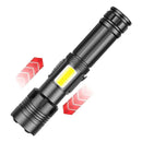 Super Lanterna Tática Potente Com Zoom Led Usb Recarregável Profissional Camping X936