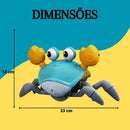 Caranguejo fujão Interativo Primeira Infância Som Luz E Movimento