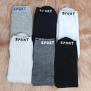Kit 6 Pares Meias SPORT Masculina Cano Alto