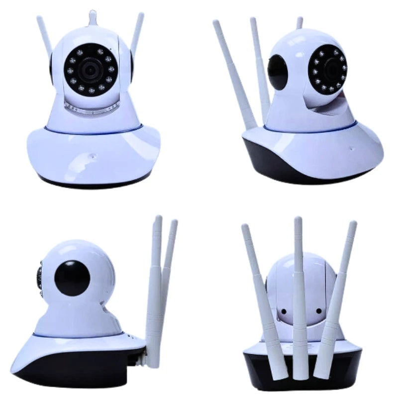 Câmera IP Wi-Fi Sem Fio com 3 Antenas – HD, Giro 355°, Compatível com ONVIF e P2P