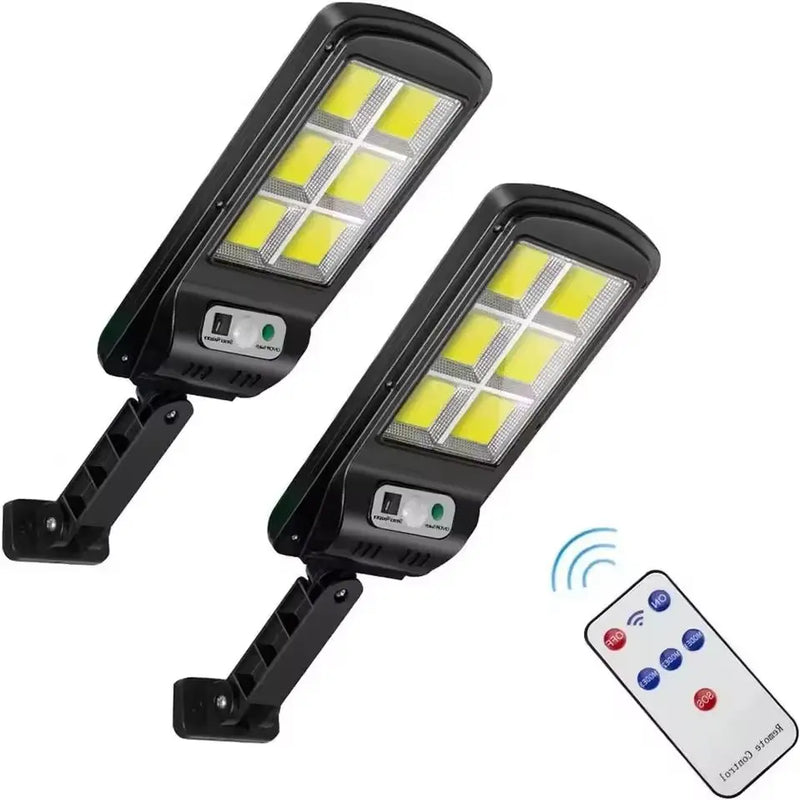 Luminária Solar Mini Sensor Movimento Controle Remoto 60W Iluminação LED Externa Jardim Varanda Sustentável Recarregável