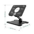 Suporte De Not Portátil 360° Para Mesa iPad Celular Ajustável Dobrável Ergonômico Antiderrapante Versátil Universal Forte