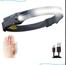 Lanterna de Cabeça Led Com Sensor Para Camping, Caça, Pesca, Oficina