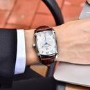 BENYAR Relógios Homens BY-5114 Marca De Luxo Quartz Pulseira De Couro Militar Quadrado À Prova D' Água