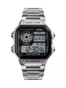 SKMEI-Relógio de Pulso Digital à Prova d'água Para Homens, Aço inoxidável