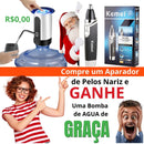 KIT 1001 Aparador de Pelos Nariz- Kemei + Bomba de Água Para Galão Elétrico