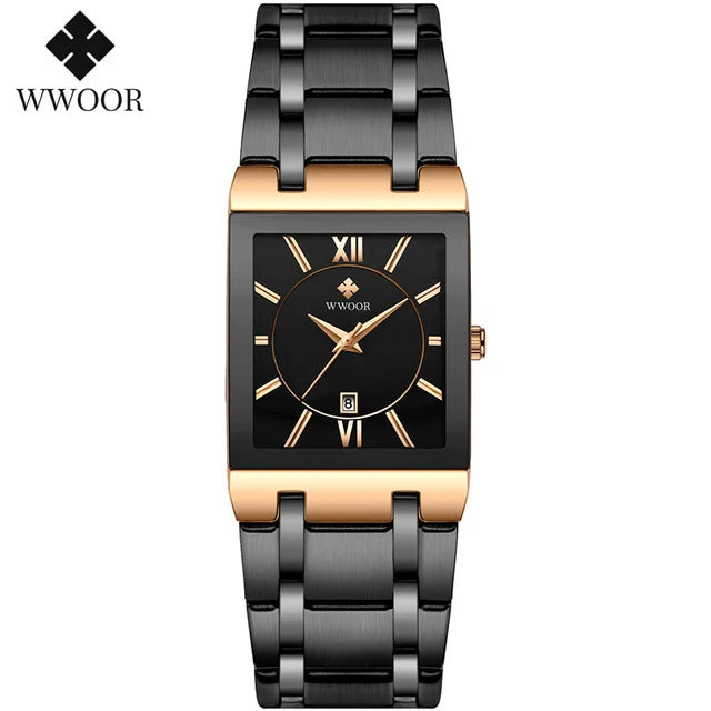Relógio Masculino WWOOR 8858GB – Quartz Japonês, Design Luxuoso e Alta Resistência