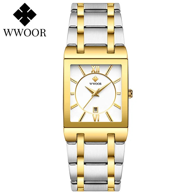 Relógio Masculino WWOOR 8858GB – Quartz Japonês, Design Luxuoso e Alta Resistência