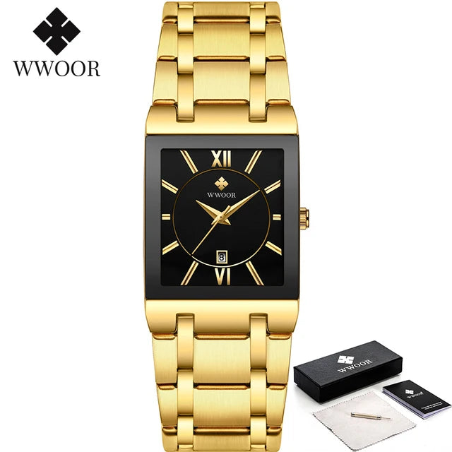 Relógio Masculino WWOOR 8858GB – Quartz Japonês, Design Luxuoso e Alta Resistência
