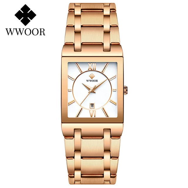 Relógio Masculino WWOOR 8858GB – Quartz Japonês, Design Luxuoso e Alta Resistência