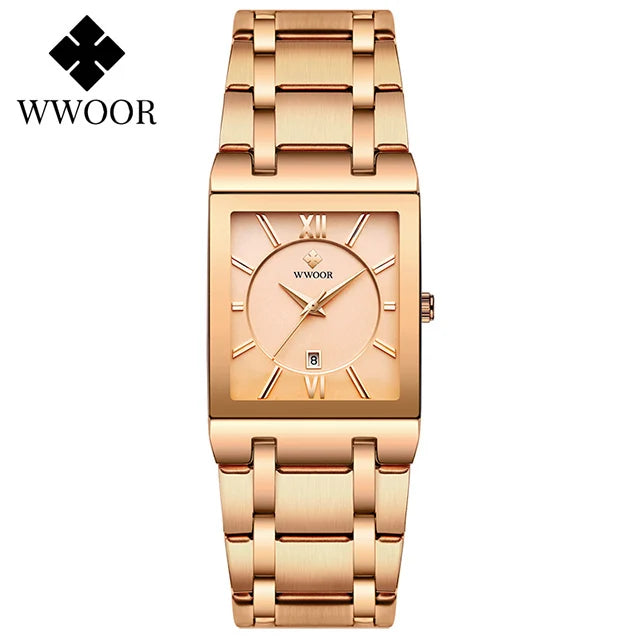 Relógio Masculino WWOOR 8858GB – Quartz Japonês, Design Luxuoso e Alta Resistência