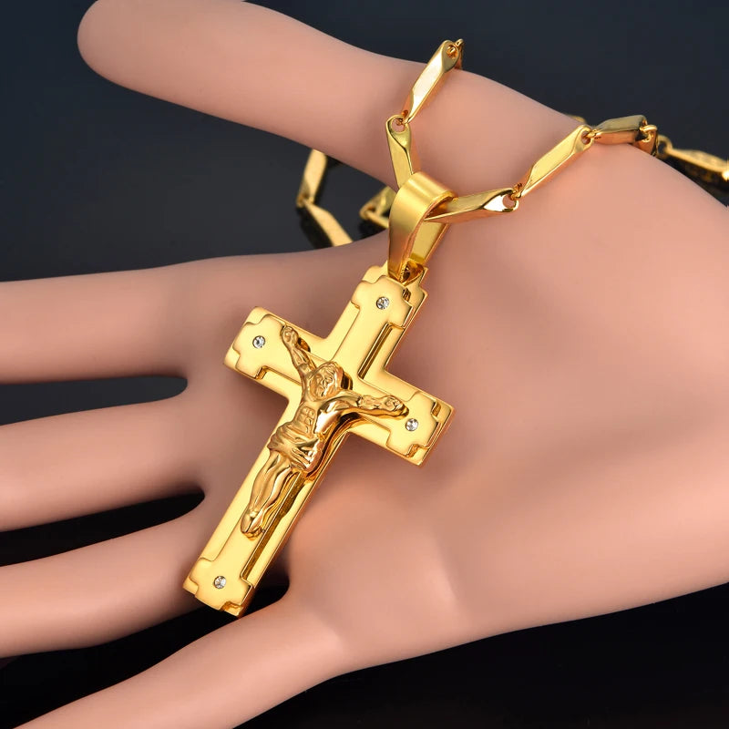 COLAR CRUCIFIXO JESUS MASCULINO