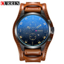 CURREN 8225 Relógio Masculino de Luxo com Pulseira de Couro 48mm