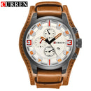CURREN 8225 Relógio Masculino de Luxo com Pulseira de Couro 48mm