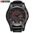 CURREN 8225 Relógio Masculino de Luxo com Pulseira de Couro 48mm