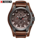 Relógio Masculino CURREN 8225 de Luxo com Pulseira de Couro, Quartzo