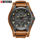 CURREN 8225 Relógio Masculino de Luxo com Pulseira de Couro 48mm