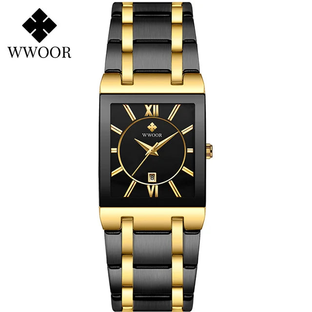 Relógio Masculino WWOOR 8858GB – Quartz Japonês, Design Luxuoso e Alta Resistência