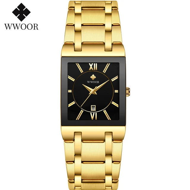 Relógio Masculino WWOOR 8858GB – Quartz Japonês, Design Luxuoso e Alta Resistência