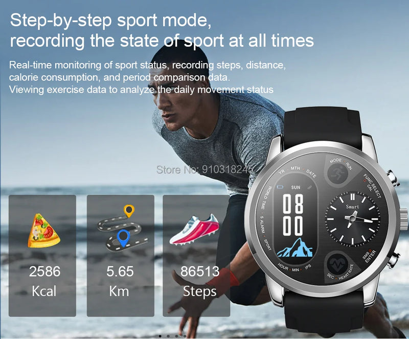 Relógio Inteligente Quartz TINOW T3 Pro Masculino