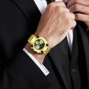 Relógio VA VA VOOM 2513 Masculino 49mm Aço Inoxidável Vidro de SAFIRA Quartz