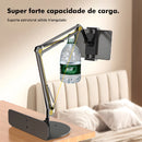 Suporte de Braço Articulado em Metal para Cabeceira – Ajuste 360°, Compatível com Celular e Tablet, Fácil Instalação